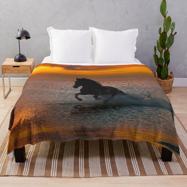 Item preview, Galloping horse on the beach at sunset designed and sold by 42youbest.