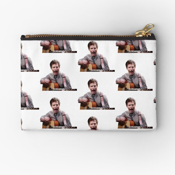 Jake Peralta screaming with guitar Zipper Pouch