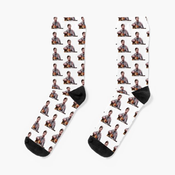 Jake Peralta screaming with guitar Socks