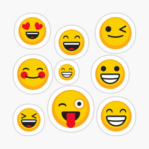 Happy And Funny Emojis Sticker