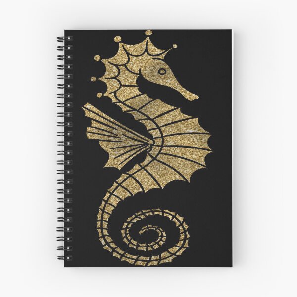 Item preview, Beach Theme Seahorse Ocean Sea Fish Print Golden designed and sold by peachyline.