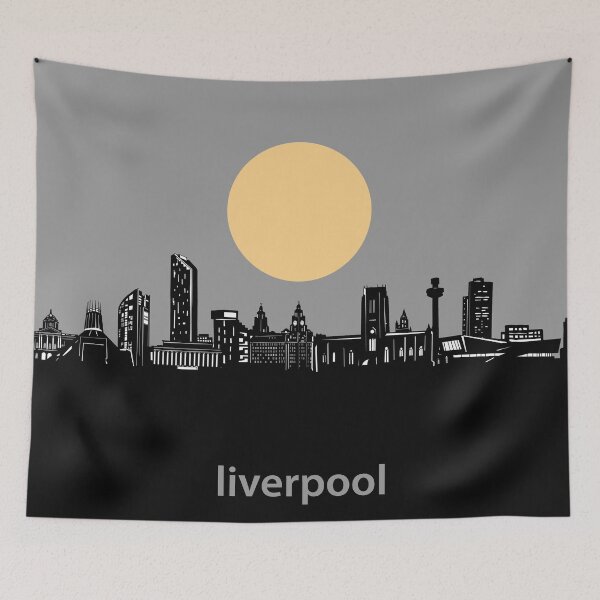 Item preview, liverpool skyline minimal designed and sold by BekimART2.