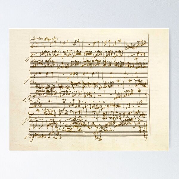 Vista previa del artículo con la obra «Mozart | Partitura del manuscrito original de Amadeus Mozart», diseñado y vendido por en10minutos.