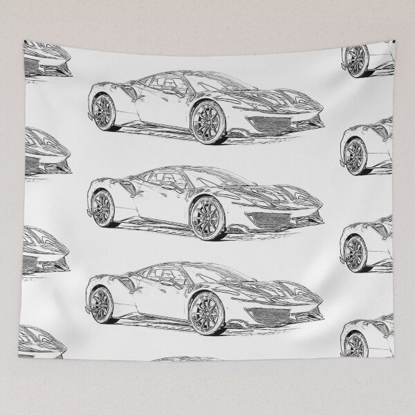 Item preview, 488 GTB Wireframe designed and sold by Auto-Prints.