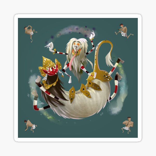 Barong versus Rangda - Bali Sticker