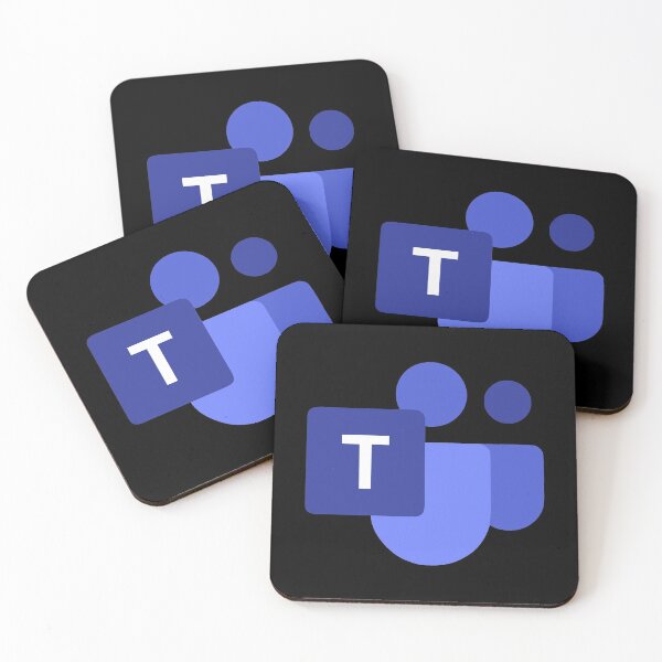 BEST SELLER - microsoft teams Merchandise Coasters (Set of 4)
