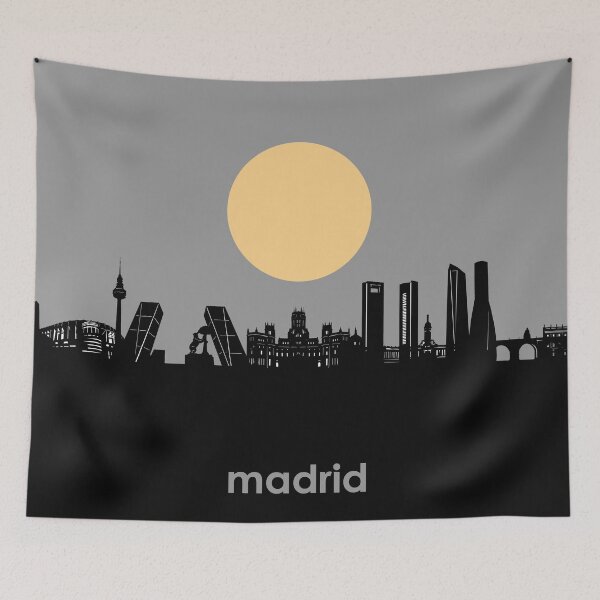 Item preview, madrid skyline minimal designed and sold by BekimART2.