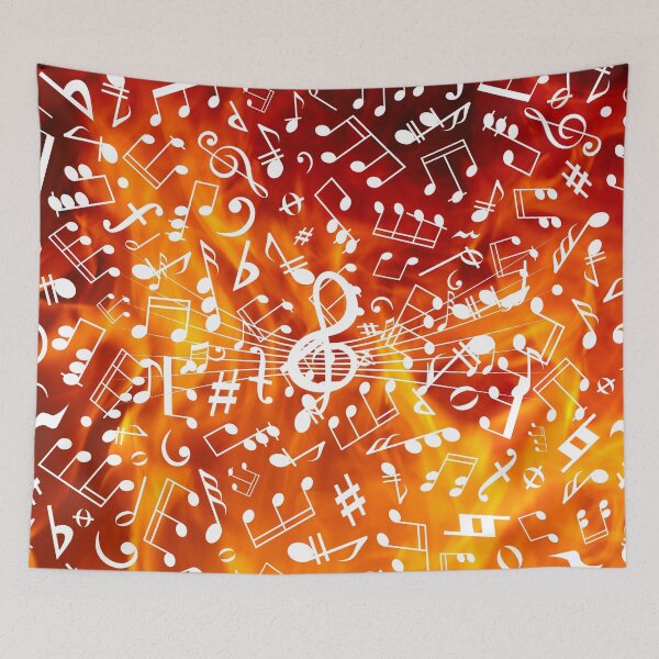 Item preview, Music Note Flames Pattern designed and sold by kyds.