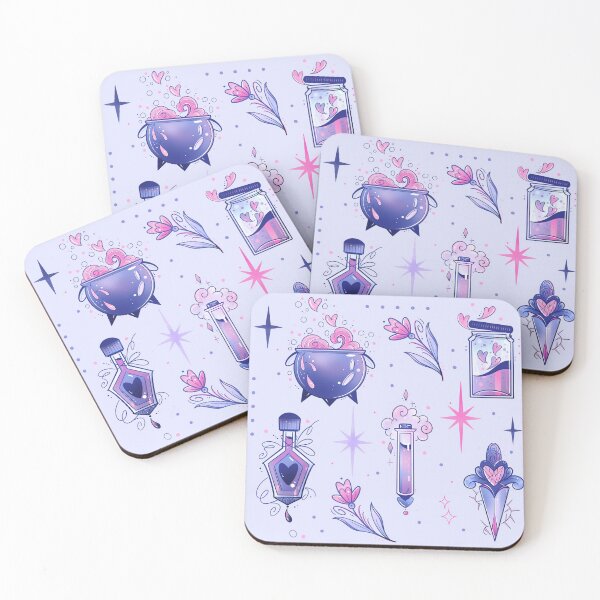 Item preview, Pastel love potions pattern for Valentine’s Day  designed and sold by Texdoodles.
