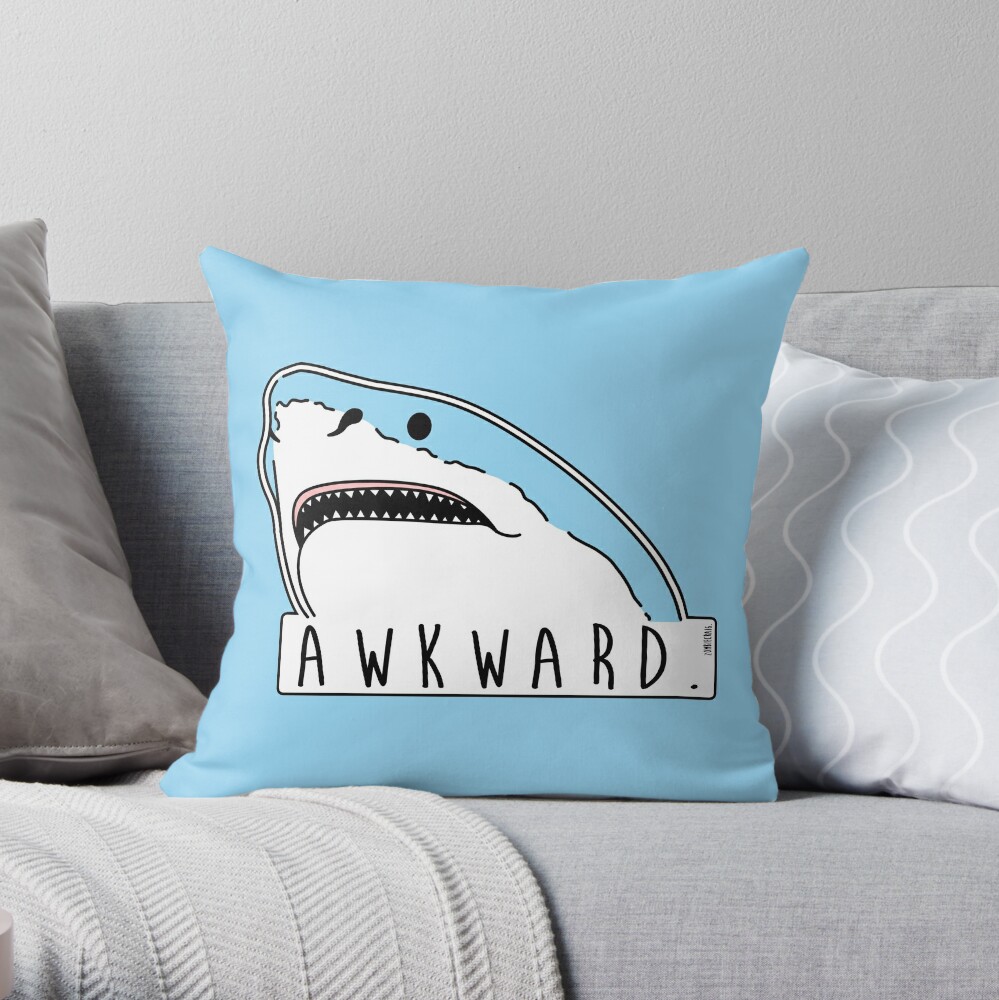 shark throw pillow