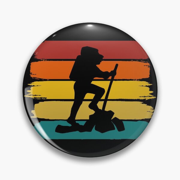 Item preview, Backpacker Hiker - Retro Brush Stripes designed and sold by HeatherPore.