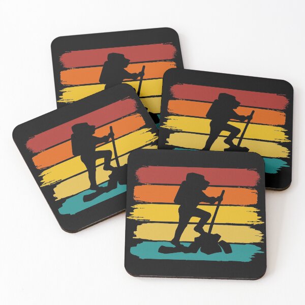 Item preview, Backpacker Hiker - Retro Brush Stripes designed and sold by HeatherPore.