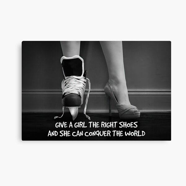 Skating Girls - Give A Girl The Right Shoes And She Can Conquer The World Canvas Print