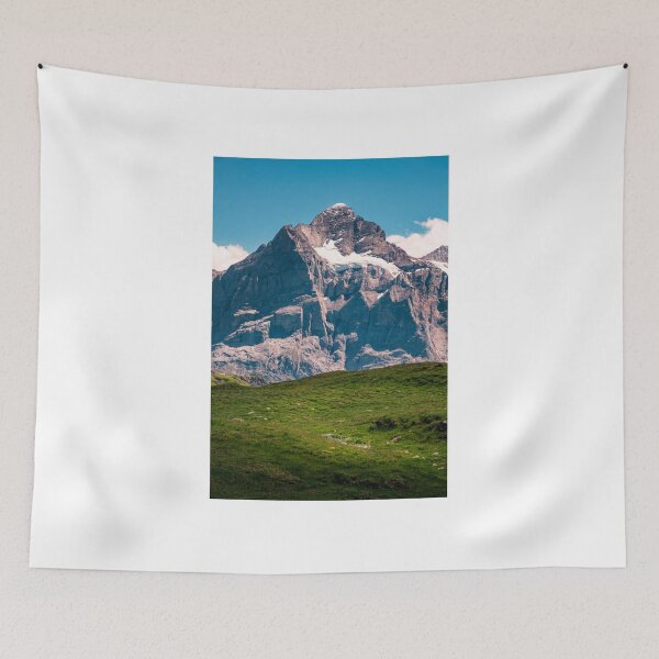 Item preview, Alpine pasture and snow capped peak designed and sold by svanaerschot.