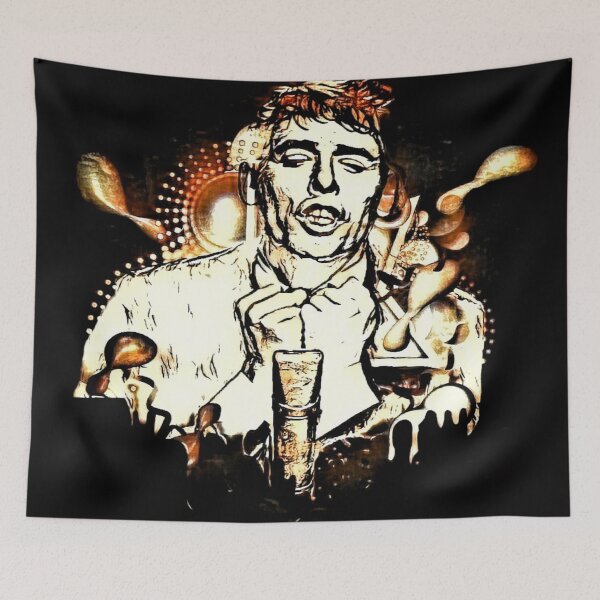 Item preview, Abstract Jaques Brel modern graphic white gold black designed and sold by Digibee.