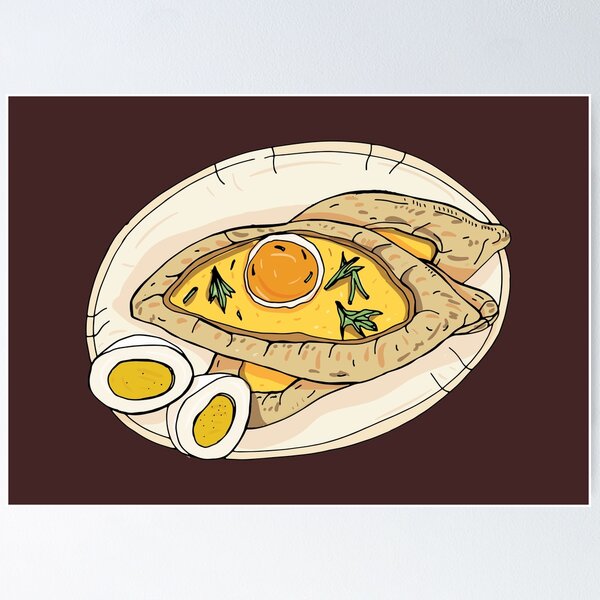 Item preview, Khachapuri - Georgian Cheese and Egg Bread designed and sold by Alicia Chee.