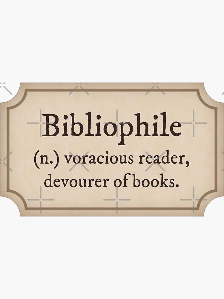 Thumbnail 3 of 3, Sticker, Dark Academia: Bibliophile Definition designed and sold by ElectricFangs.