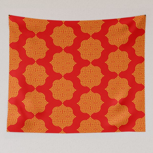 Aperçu de l'œuvre Grande Muraille de Chine Red et Gold Burst créée et vendue par DiscoGypsyFish.