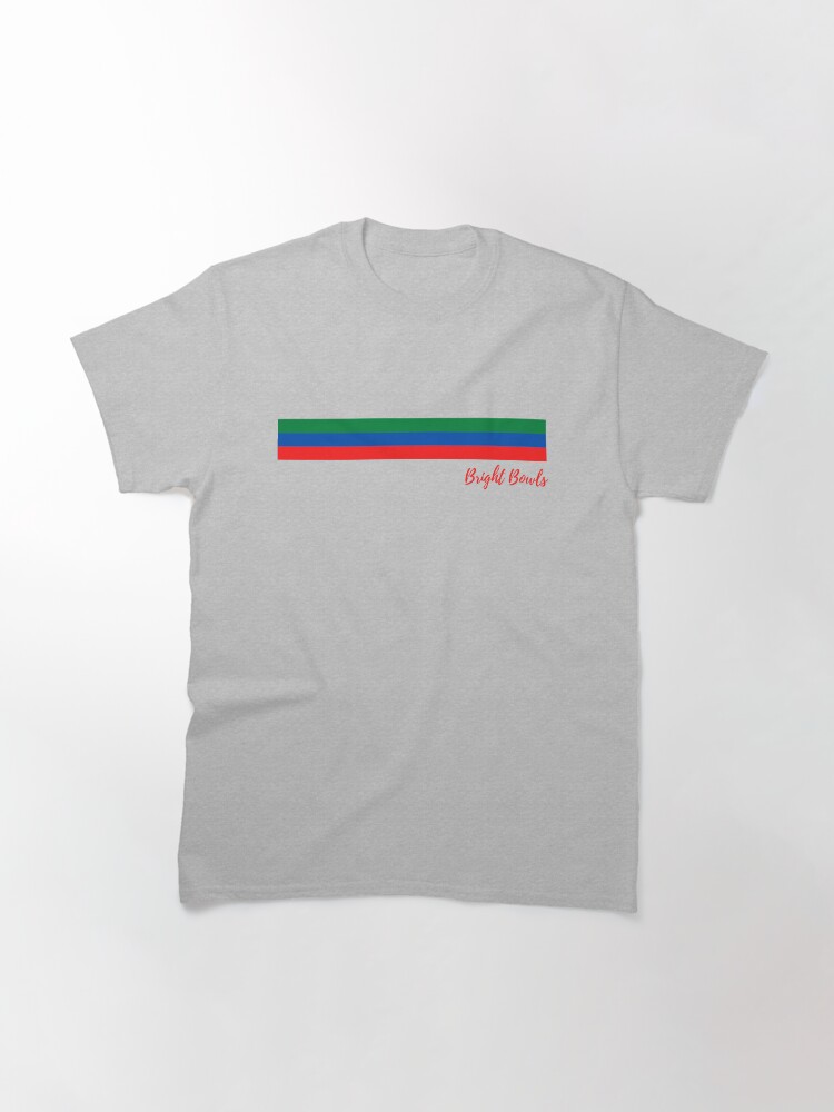 Alternate view of red green and blue stripes Classic T-Shirt