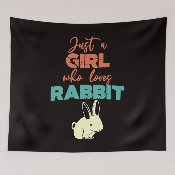 Item preview, Just A Girl Who Loves Rabbit - Cute Rabbit and Text Effects Gift Idea designed and sold by leo121687.