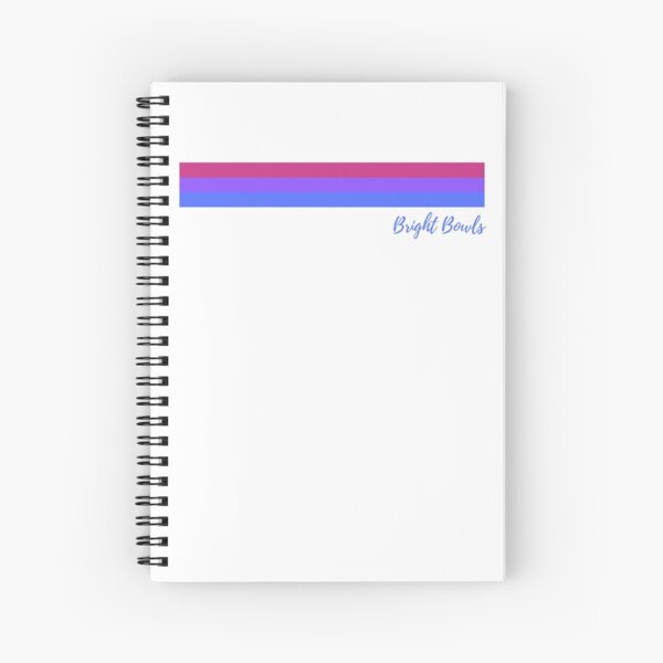 pink purple blue stripes Spiral Notebook