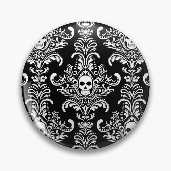 Item preview, Skulls Damask Goth Halloween Pattern designed and sold by mrhighsky.