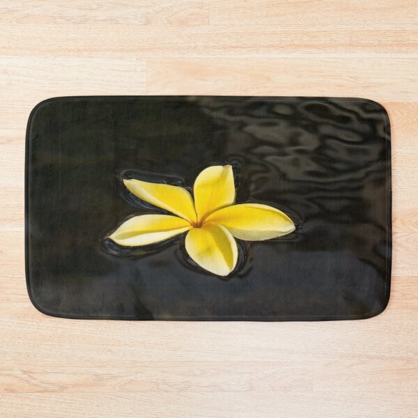 Item preview, Golden Yellow - Sparkling Plumeria Blossom in Dark Waters designed and sold by Georgia Mizuleva.