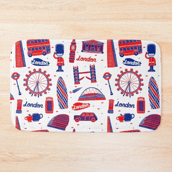 Item preview, seamless London city pattern designed and sold by RoyalPeople.