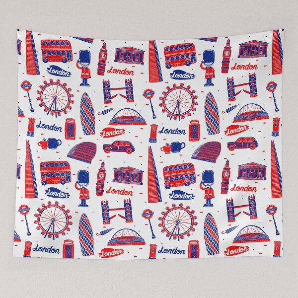 Item preview, seamless London city pattern designed and sold by RoyalPeople.