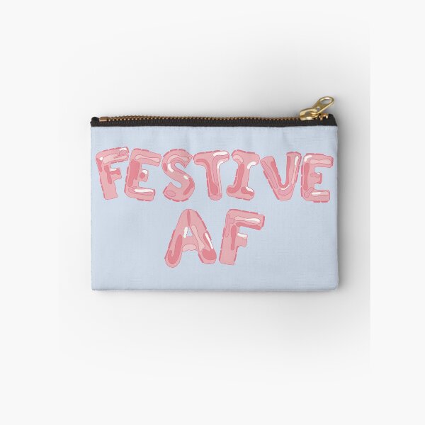 Item preview, Festive AF- in pink balloon lettering designed and sold by Tana-B.