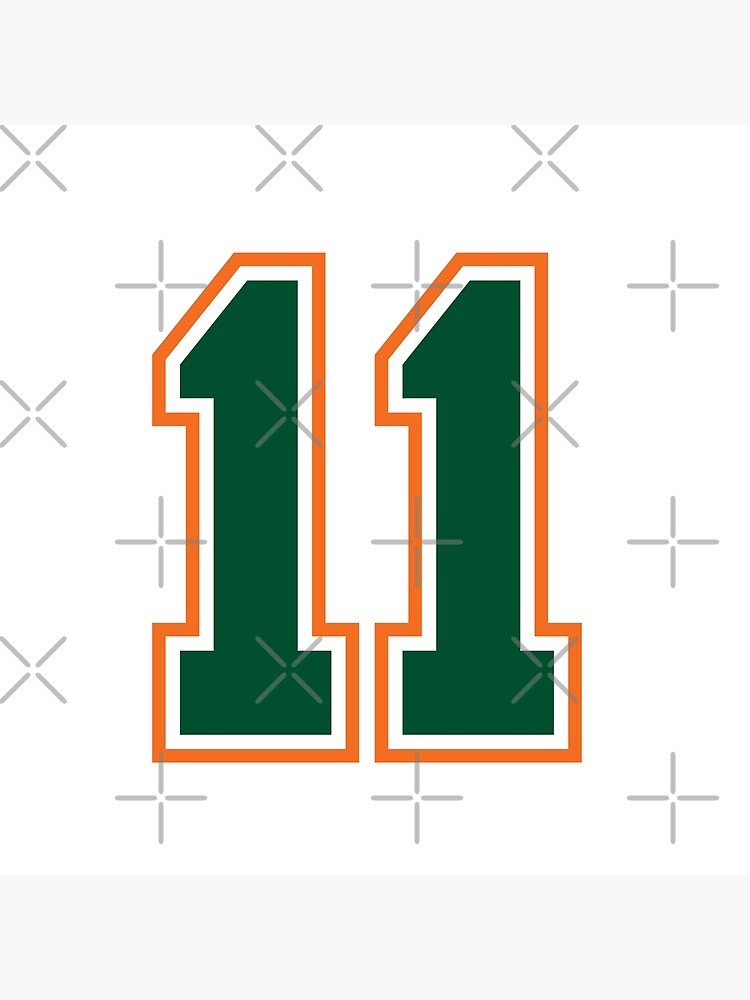 11 Jersey Number Number Eleven Straight From Miami | Art Print