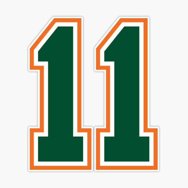 11 Jersey Number Number Eleven Straight From Miami | Art Print