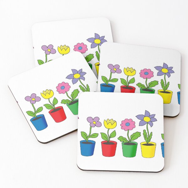 Item preview, bright flowers in pots designed and sold by sonaadalian.