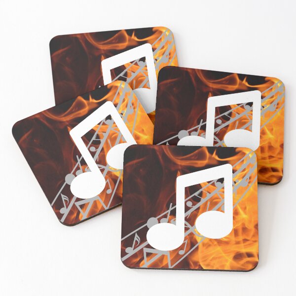 Item preview, Music Note Flames Pattern 2 designed and sold by kyds.