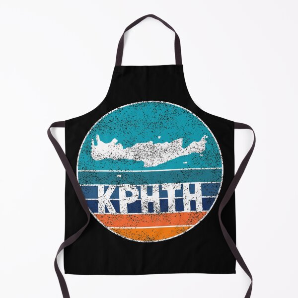 Item preview, Crete Map on distressed sunset - Greek fonts designed and sold by Happy Puppy Print On Demand.