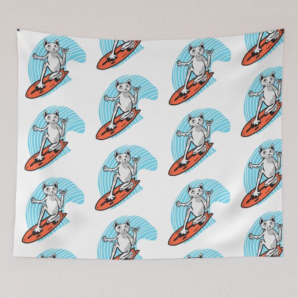 Item preview, SURF cat cat lover cats funny cats designed and sold by Tropical Blood.