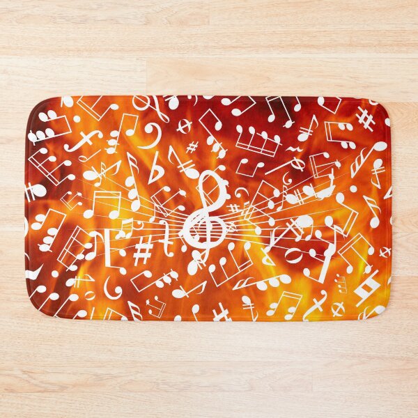 Item preview, Music Note Flames Pattern designed and sold by kyds.