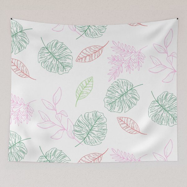 Item preview, Hojas tropicales en blanco designed and sold by kosethk.