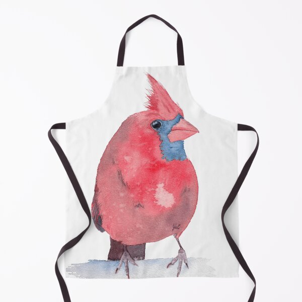 Item preview, Northem cardinal red watercolor bird designed and sold by L'Atelier Oranjade.