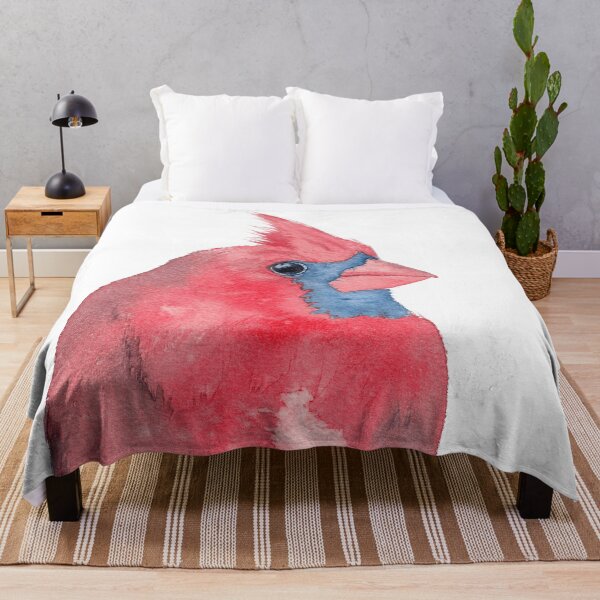 Item preview, Northem cardinal red watercolor bird designed and sold by L'Atelier Oranjade.