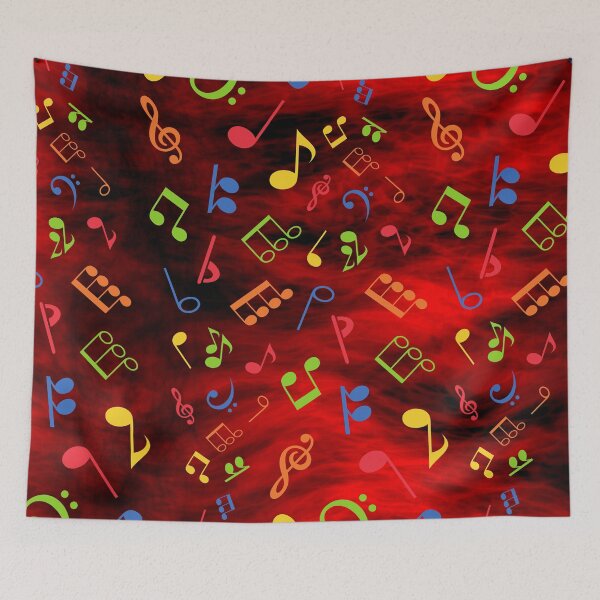 Item preview, Music Note Flames Pattern 3 designed and sold by kyds.