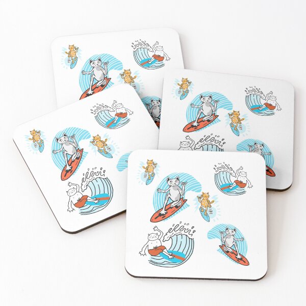 Item preview, CAT surfing surf cats love cats waves  designed and sold by Tropical Blood.