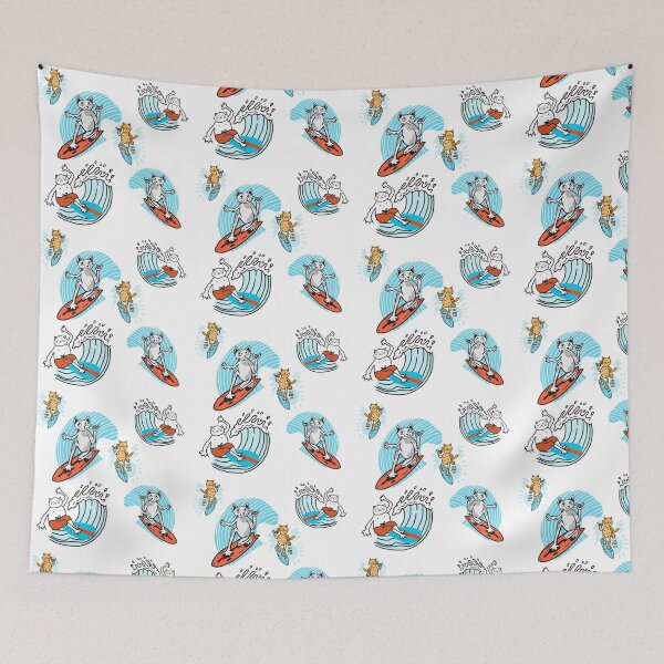 Item preview, CAT surfing surf cats love cats waves  designed and sold by Tropical Blood.
