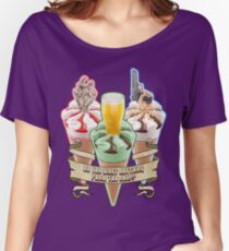 Three Flavours Cornetto Trilogy with banner Women's Relaxed Fit T-Shirt