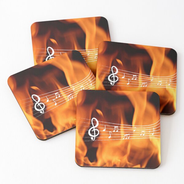 Item preview, Music Note Flames Pattern 4 designed and sold by kyds.
