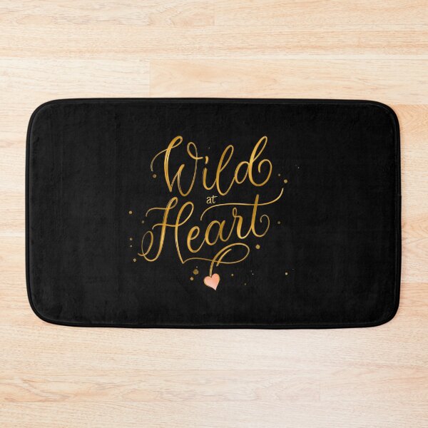 Item preview, Wild at Heart. Gold with a heart. Cool brush calligraphy designed and sold by Sandra Brezina.