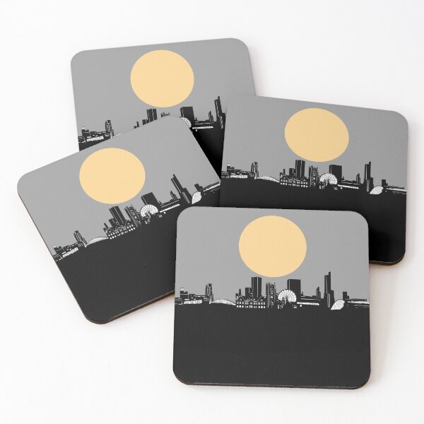 Item preview, manchester skyline minimal designed and sold by BekimART2.