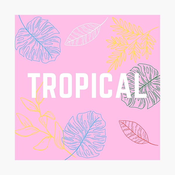 Item preview, Tropical Leaves in Black designed and sold by kosethk.