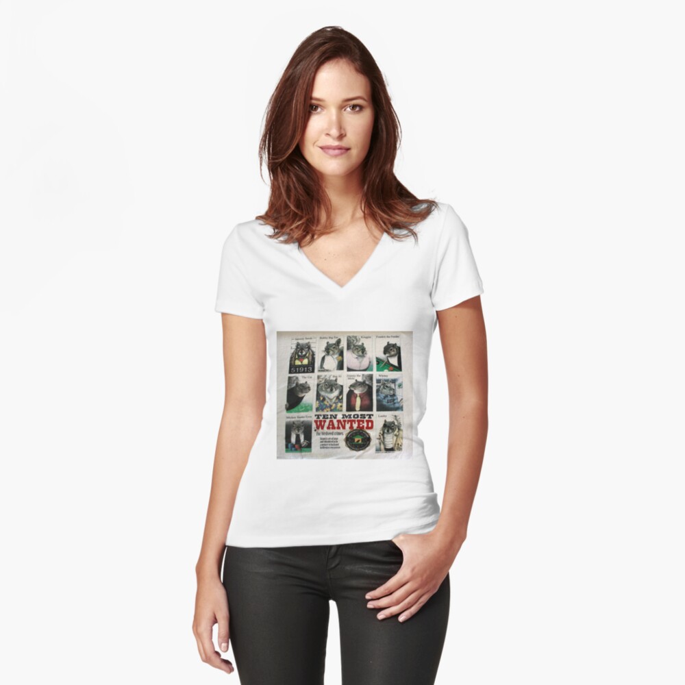 Item preview, Fitted V-Neck T-Shirt designed and sold by umpa1.