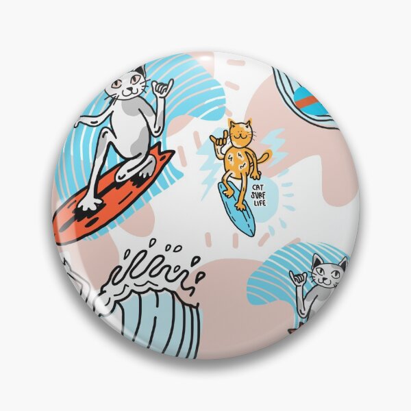 Item preview, Cats love cats cat surfing surf waves big surf  designed and sold by Tropical Blood.